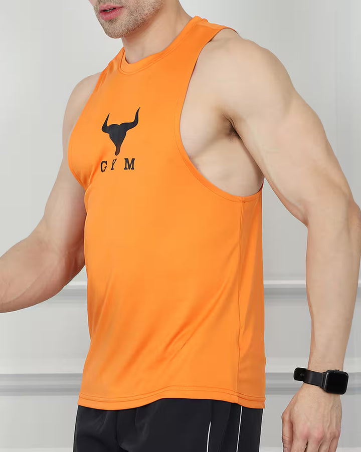 Mens Sleeveless Graphic Printed T-Shirt Casual Gym & Streetwear Cotton Blend Singlet