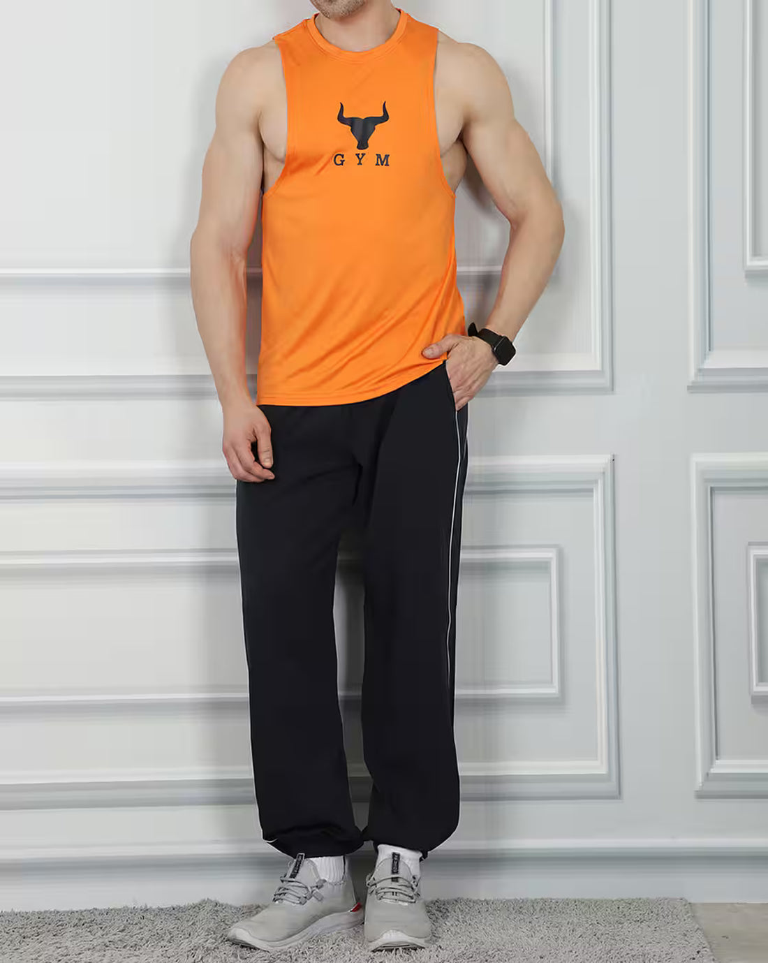 Mens Sleeveless Graphic Printed T-Shirt Casual Gym & Streetwear Cotton Blend Singlet