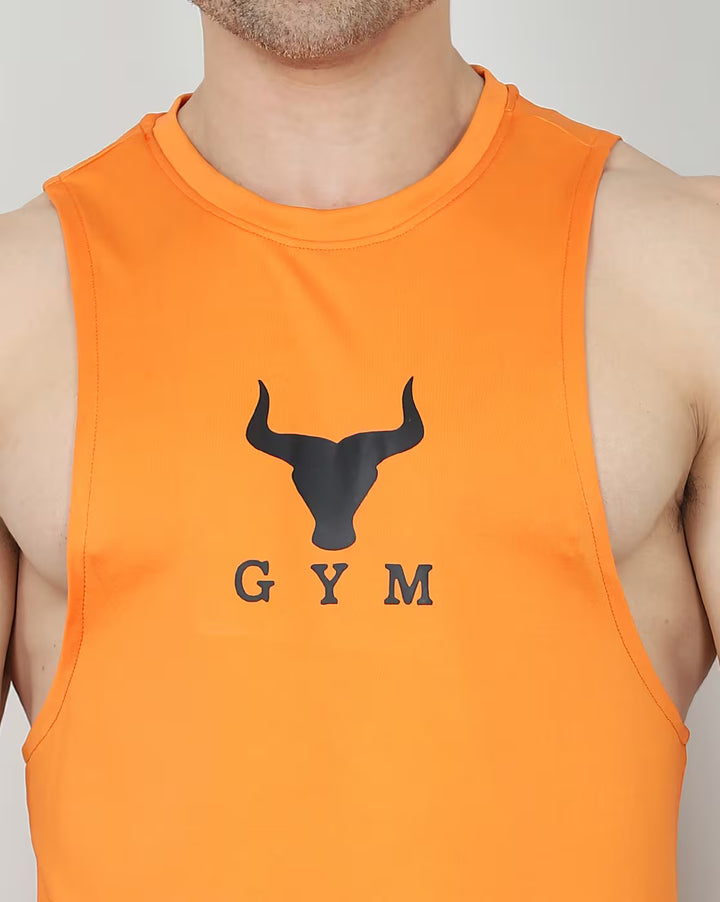 Mens Sleeveless Graphic Printed T-Shirt Casual Gym & Streetwear Cotton Blend Singlet